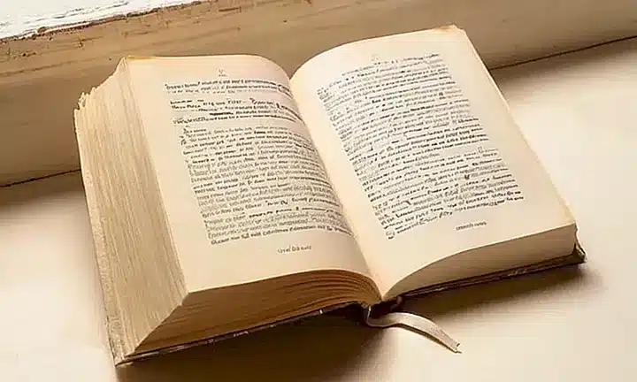 El libro se encuentra con la cubierta ligeramente desgastada y algunos márgenes dañados de papel que muestra signos de antigüedad