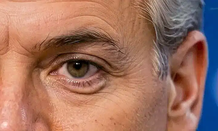La foto muestra una imagen realista del presidente con rasgos faciales detallados y características precisas de su apariencia